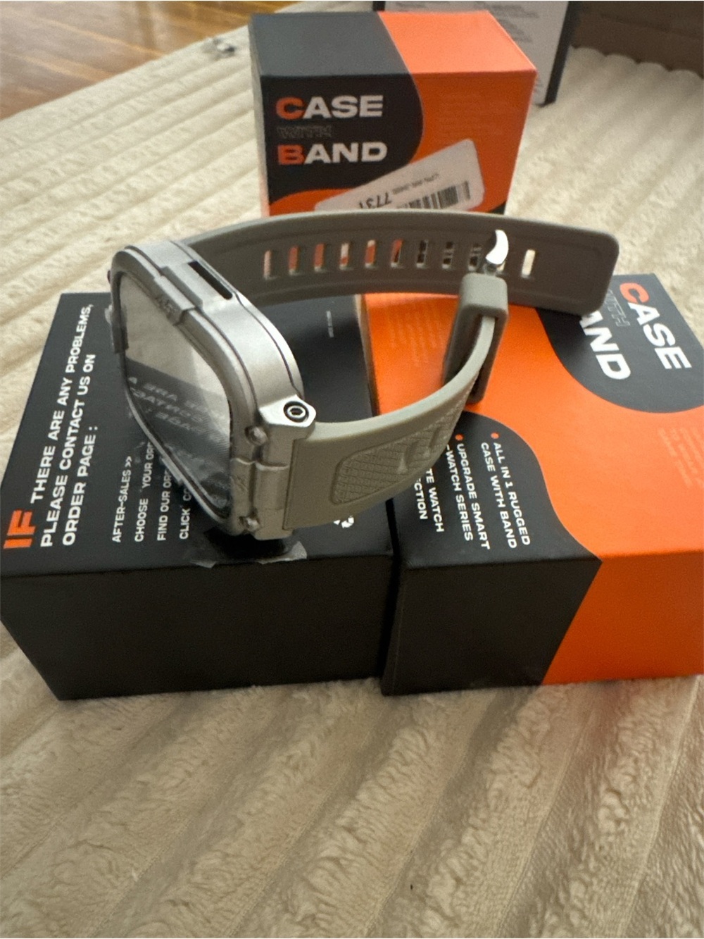 Silicone Smartwatch Band in Gray - Compatible Wearable Strap